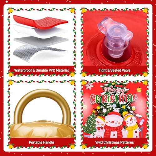 3 Pcs 24 Inch Giant Inflatable Christmas Balls, Large Outdoor Christmas PVC Ornaments, Big Ball Decorations for Yard Outside in Winter Holiday - Image 4