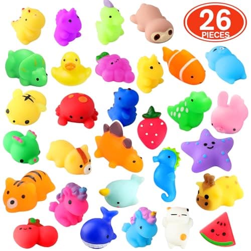 nobasco Squishies, 26 Pack Mochi Squishy Toys - Kawaii Cat Squishys Slow Rising Animals - Party Favors, Goodie Bag, Birthday Gifts, Mini Squishies Stress Reliever Toy - Image 3