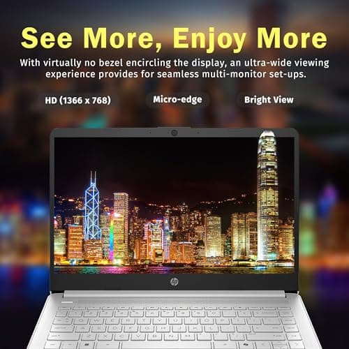 HP Stream 14" HD BrightView Laptop, Intel Celeron N150, 16GB RAM, 288GB Storage (128GB eMMC + 160GB Docking Station Set), Intel UHD Graphics, 720p Webcam, Wi-Fi, 1 Year Office 365, Win 11 S, Silver - Image 5