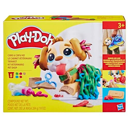 Play-Doh Care 'n Carry Vet Playset for Kids 3 Years and Up with Toy Dog, Storage, 10 Tools, and 5 Modeling Compound Colors, Non-Toxic - Image 2