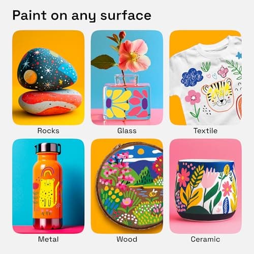ARTISTRO Acrylic Paint Markers for Rock, Fabric, Wood, Glass, Craft - 24 Quick Dry Dual-Tip Paint Pens for Halloween Decorations - Pumpkin Painting Kit, Drawing Markers, Art Supplies, Christmas Gift - Image 4