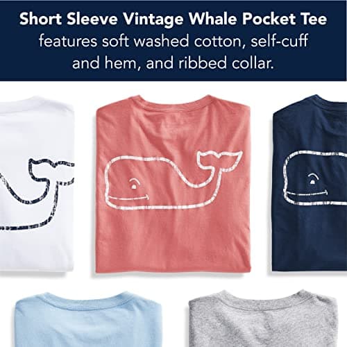vineyard vines Men's Short-Sleeve Vintage Whale Pocket Tee, Jetty Red, X-Large - Image 4