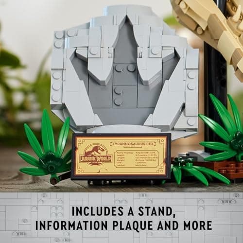 Amazon.com: LEGO Jurassic World Dinosaur Fossils: T Rex Skull Building Toy - Dinosaur Toy for Boys & Girls, Ages 9+ Years - Gift for Christmas - Display for Bedroom - 76964 : Toys & Games - Image 8