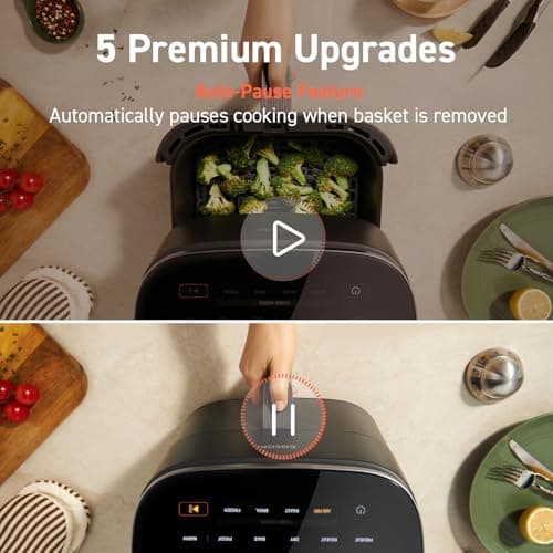COSORI Air Fryer 9-in-1, Compact & Large 6-Qt, Fast Turbo Modes, 90–450°F Precise Heat for Even Results, Up to 95% Less Oil*, Roast, Bake, Dry, Reheat, Frozen, Broil, Proof, 120V, TurboBlaze, Grey - Image 7