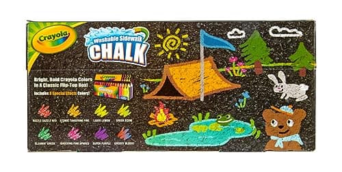 Crayola Ultimate Washable Chalk Collection (64ct), Bulk Outdoor Sidewalk Chalk for Kids, Anti-Roll Sticks, Recess Toys for Kids, Back to School Gifts - Image 7