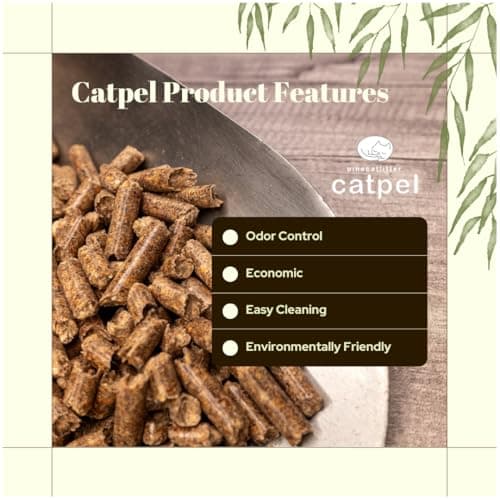 Premium Pine Pellets Cat Litter, 100% All Natural Pellet Kitty Litter, Non Clumping Non Tracking Low Dust Litter Meant for Use with Sifting Litter Box (11 lb) - Image 6