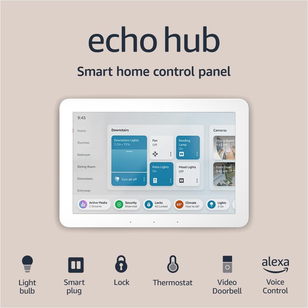Echo Hub with Amazon Basics Smart Color Bulb - Image 5