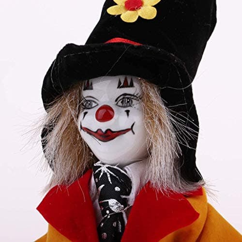 Taotenish Clown Doll Porcelain Clown Model Porcelain Doll Circus Props Delicate Arts Crafts for Home Decoration Desk Ornaments 18cm - Image 4