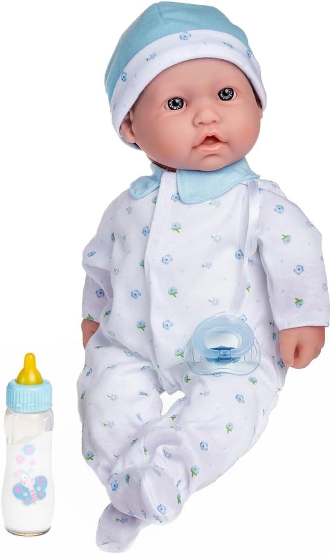 JC Toys, La Baby 16-inch Blue Washable Soft Body Boy Baby Doll with Accessories - For Children 12 Months and older, Designed by Berenguer Blue Caucasian - Image 2