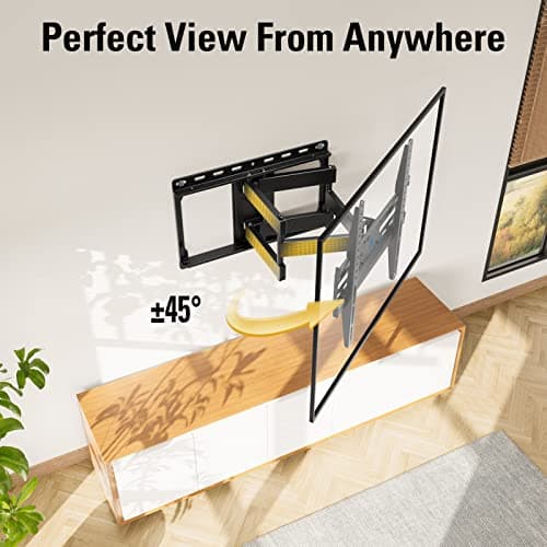 Mounting Dream TV Wall Mount for 32-65 Inch Television,Mount with Swivel and Tilt, Full Motion Bracket with Articulating Dual Arms, Fits 16inch Studs, Max VESA 400X400 mm, 99lbs, MD2380 - Image 4