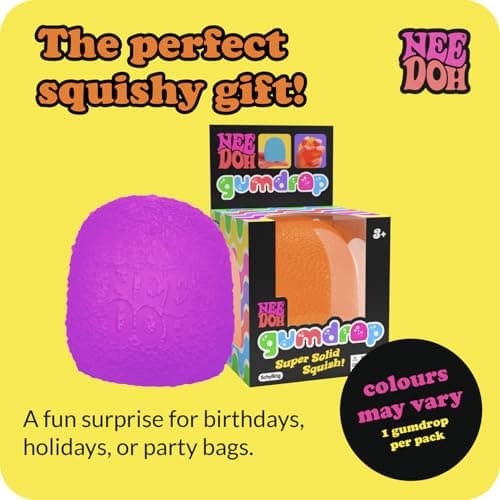 Schylling NeeDoh Gumdrop - Textured Sensory Toy with Super Solid Squish - 2.5" Tall - Colors May Vary (Pack of 1) - Image 5