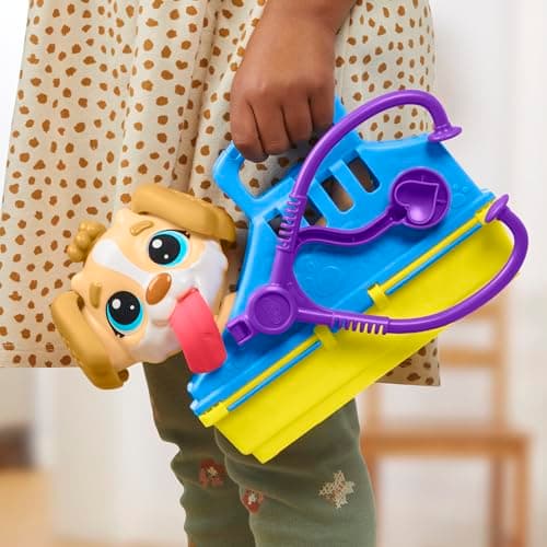 Play-Doh Care 'n Carry Vet Playset for Kids 3 Years and Up with Toy Dog, Storage, 10 Tools, and 5 Modeling Compound Colors, Non-Toxic - Image 8