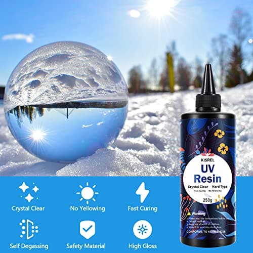KISREL UV Resin 1000g - Upgraded Hard Type Crystal Clear Ultraviolet Curing UV Epoxy Resin for Craft Jewelry Making - Image 2