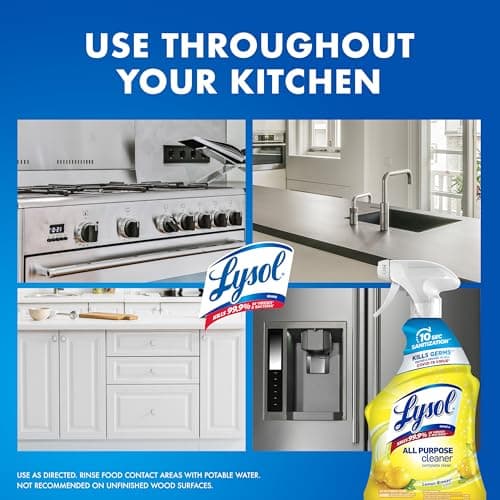 Lysol All Purpose Cleaner Spray, Multi-Purpose Disinfecting Spray, Kitchen & Bathroom Cleaner, Lemon Breeze Scent, 32 Fl Oz - Image 7