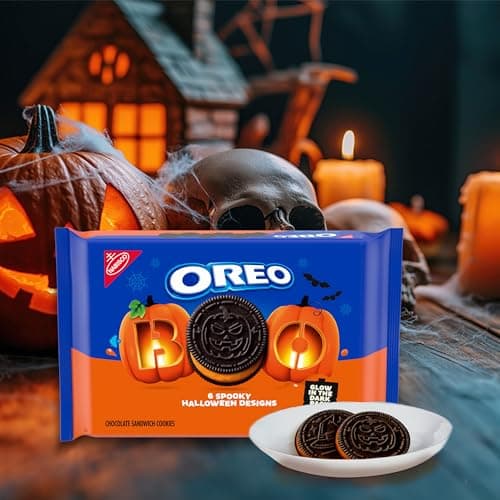 OREO Orange Creme Chocolate Sandwich Cookies, Limited Edition, Halloween Cookies, 18.71 oz - Image 4