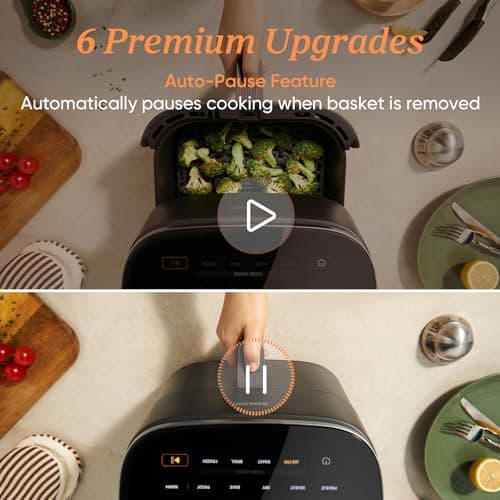 Cosori 9-in-1 TurboBlaze Air Fryer 6 Qt, Premium Ceramic Coating, 90°–450°F, Precise Heating for Even Results, Air Fry, Roast, Bake, Broil, Dry, Frozen, Proof, Reheat, Keep Warm, 120V - Image 6