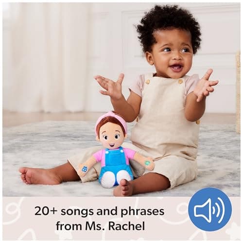 Ms. Rachel Speak & Sing Doll 16” Tall Interactive Toy with 4 Songs & 16+ Phrases, Toddler Toys for Girls & Boys Ages 6 Months to 3+ Years - Image 5
