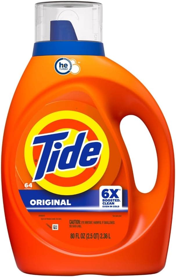 Tide Liquid Laundry Detergent, Original Scent, 80 fl oz, 64 Loads, Boosted Clean Even in Cold Water with Concentrated Washing Soap 80 Fl Oz (Pack of 1) - Image 15
