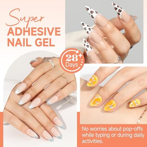 UNA GELLA Solid Nail Glue Gel 15ml Lamp Curing Needed Solid Soak Off U V/LED Lamp Required Super Strong Glue For Fake Acrylic Soft Gel Nail Tips Press On Nails Art Extension - Image 2