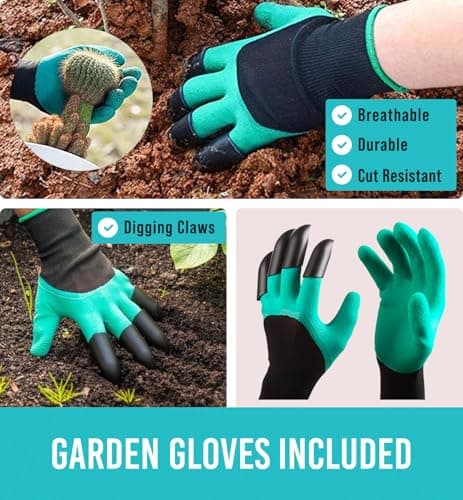 GROWIT Heavy Duty Gardening Tools - 22-Piece Gardening Gifts for Women, Men, Mom, Dad - Durable, Ergonomic Garden Tools Set - Image 4
