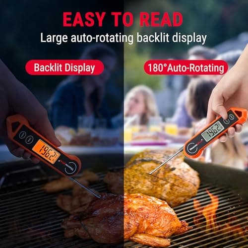 ThermoPro TP19H Digital Meat Thermometer for Cooking with Ambidextrous Backlit and Motion Sensing Kitchen Cooking Food Thermometer for BBQ Grill Smoker Oil Fry Candy Instant Read Thermometer - Image 3