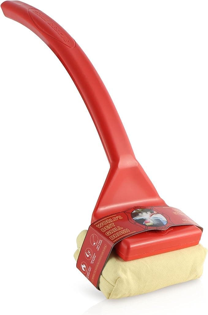 Grill Rescue BBQ Replaceable Scraper Cleaning Head, Bristle Free Grill Brush - Durable and Unique Scraper Tools for Cast Iron or Stainless-Steel Grates, Barbecue Cleaner (Non Scraper Brush) - Image 2