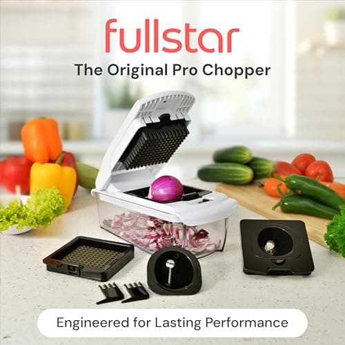 Fullstar The Original Pro Chopper - Vegetable Chopper and Spiralizer, Food Chopper with Container, Fruit Slicer, Kitchen Gadgets & Accessories, Home Essentials (4 in 1, White) - Image 2