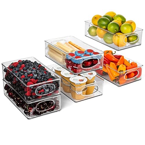 ClearSpace Plastic Pantry Organization and Storage Bins – Perfect for Kitchen/Fridge/ Refrigerator/Cabinet Organizers - 6 Pack - Image 7