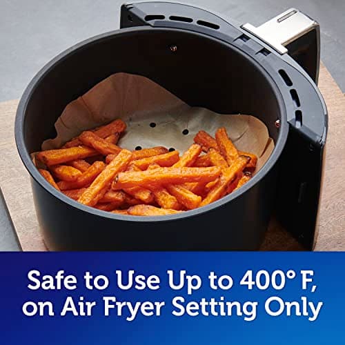 Reynolds Kitchens Air Fryer Liners Disposable, Unbleached Parchment Paper Sheets, 50 Count - Image 6