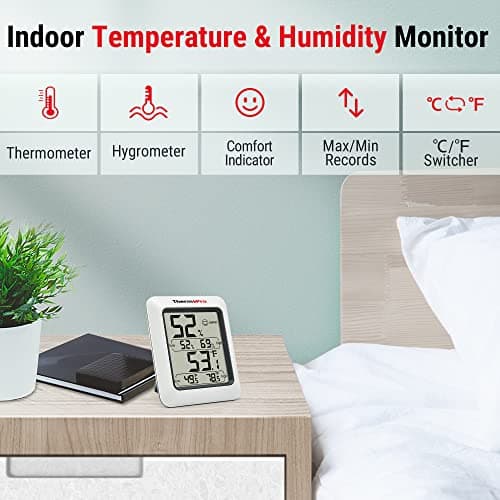 ThermoPro TP50 Digital Hygrometer Indoor Thermometer Room Thermometer and Humidity Gauge with Temperature Monitor - Image 2