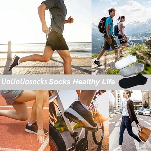 UoUoUosocks 14 Pairs Low Cut Ankle Socks for Men/Women Thin Athletic Sock pack sock(black - Image 5