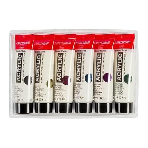 Amsterdam Acrylic Standard Series Paint Set 6x20ml, Pearl - Image 6