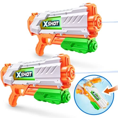 ZURU X-Shot Medium Water Blaster (2 Pack) - Fast-Fill Watergun, Fills in 1 Second!