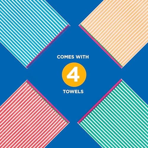 Kaufman - Colorful Racing Striped Beach & Pool Towel - Extra Large Beach Towel - Soft & Absorbent 100% Cotton Towels - Assorted Colors - 30" x 60" - 4 Pack - Image 6