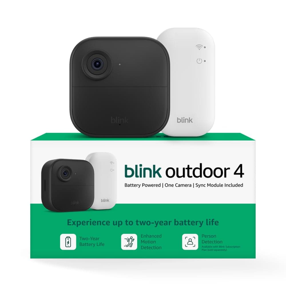 Blink Outdoor 4 – Wireless smart security camera, two-year battery life, 1080p HD day and infrared night live view, two-way talk. Sync Module Core included – 1 camera system Camera (2-year battery life) 1 Camera System - Image 3