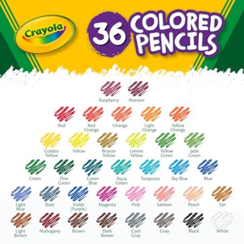 Crayola Colored Pencils (36ct), Kids Pencil Set, Back to School Essentials, Must Have Classroom Supplies for Kids, Pre-Sharpened Coloring Book Pencils, 3+ - Image 3