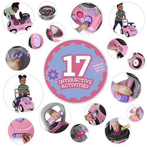 Kids Car, Baby Toys for Kids, Toddler Toys 2-3, Radio Flyer Creativity Car: Pink Ride-On, for Ages 1-3 Years - Image 2