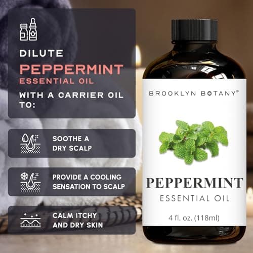 Brooklyn Botany Peppermint Essential Oil - Huge 4 Fl Oz - 100% Pure and Natural - Premium Grade with Dropper - for Aromatherapy and Diffuser - Image 6