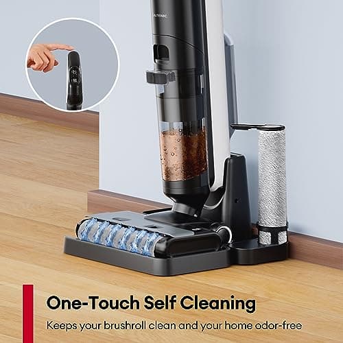 Ultenic Wet Dry Vacuum Cleaner, Cordless Vacuum Mop Combo with Self-Cleaning, 50min Runtime, Smart Mess Detection, Edge Cleaning, LED Display, 3-in-1 Floor Cleaner Machine for Hard Floor, AC1 Elite - Image 3