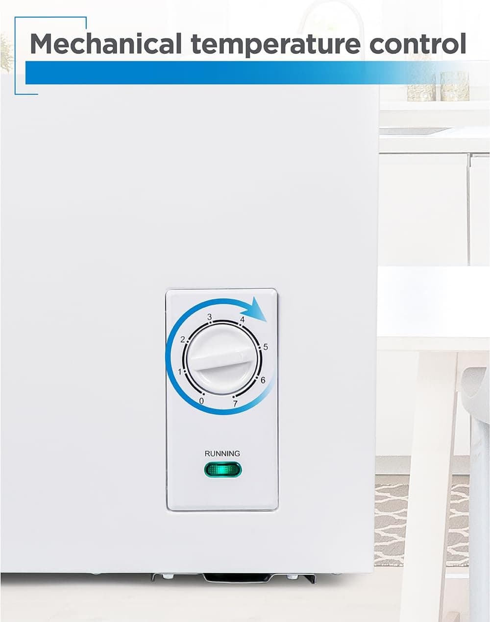 BLACK+DECKER Congelador Compacto de 2.0 Pies Cúbicos, Congelador Profundo que Almacena Hasta 70 Lbs. de Comida Congelada, Canasta de Almacenamiento Removible, Descongelación Manual, Blanco - Image 4