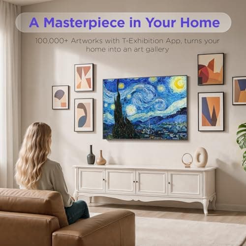 iFFALCON 55-Inch Class QLED 4K Smart TV, Ultra-Slim Mural TV, 144Hz, HDR, Art Mode w/AI Art, Wide Color Gamut, Dolby Vision IQ, Dolby Atmos, Google Assistant Voice Remote(55F75, 2025 Model) - Image 3