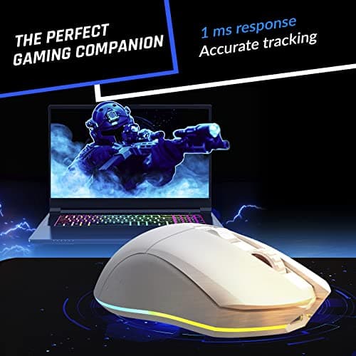 KLIM Chroma Gaming Keyboard Wired USB Durable Ergonomic Waterproof + Blaze Rechargeable Wireless Gaming Mouse RGB White + Impact USB Gaming Headset - Noise Cancelling - Image 5