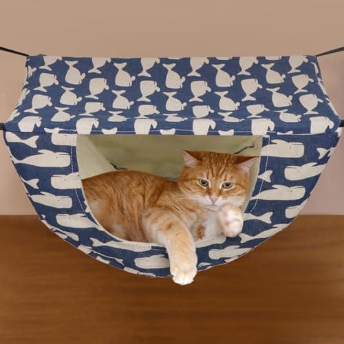 Jetec 2 Pieces Cat Cage Hammock Indoor Hanging Pet Bed Double Layer Hanging Cat Bed Bag Soft Kitten Hammock for Comfortable Two Level Cage Accessories for Spring, Summer, Winter, 2 Styles - Image 2