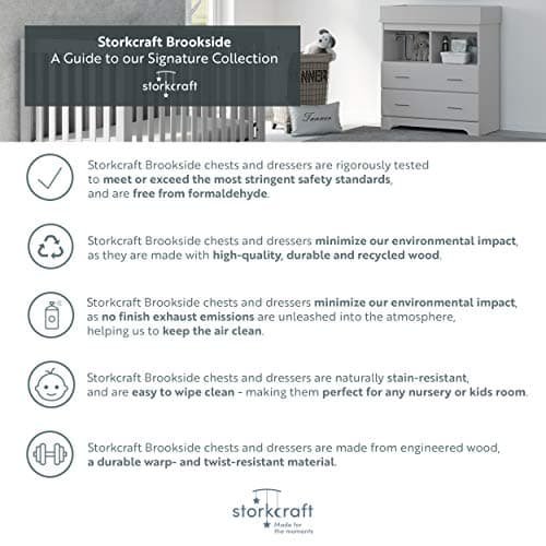 Storkcraft Brookside 6-Drawer Dresser (Black) – GREENGUARD Gold Certified, Nursery & Kids Storage, Nursery Essentials, Kids Room Storage, Durable Bedroom Dresser - Image 15