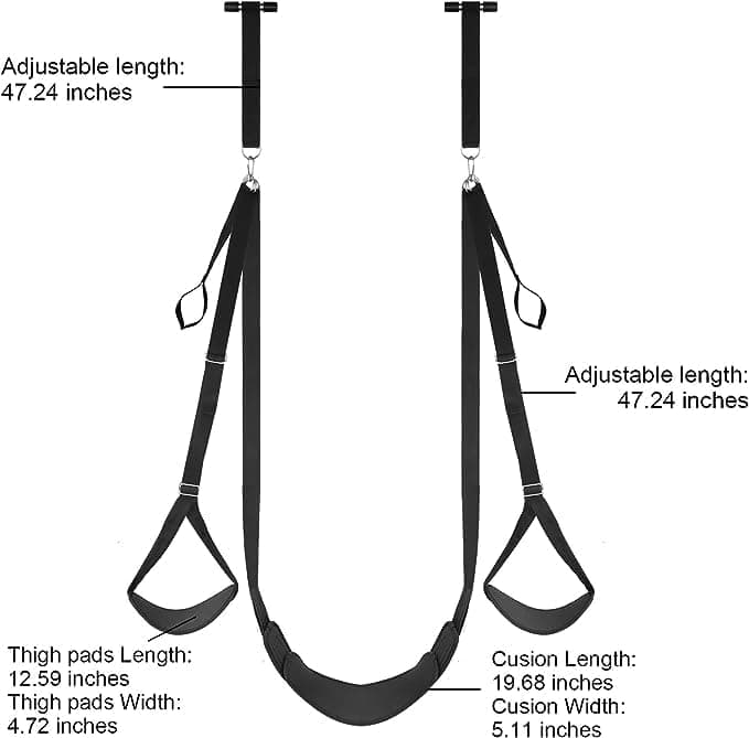 Door Sex Swing with Seat - Sexy Bondage Love Slings for Adult Couples, 300LB Heavy Duty Door Mount Sex Slingshot Swing for Adults, Sex Furniture for Bedroom Kinky Play Sexy Toys for Women Sweater B5 - Image 3
