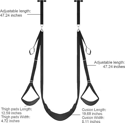 Door Sex Swing with Seat - Sexy Bondage Love Slings for Adult Couples, 300LB Heavy Duty Door Mount Sex Slingshot Swing for Adults, Sex Furniture for Bedroom Kinky Play Sexy Toys for Women Sweater B5 - Image 2