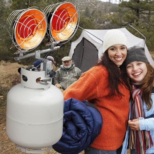 Avenger FBDTP30 Infra-Red Tank Top Outdoor Heater for Use with Propane Gas Tanks for Camping, Patios, and More, Double Burner, 30,000 BTU, Silver - Image 5