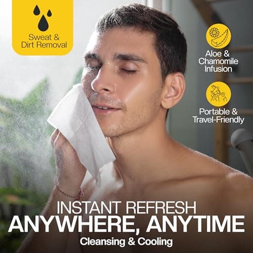 Men's Charcoal Face + Body Cleansing Wipes - 4 Pack (120ct) - Image 7