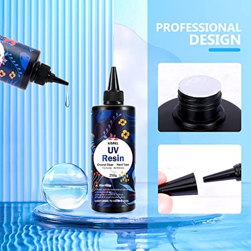 KISREL UV Resin 1000g - Upgraded Hard Type Crystal Clear Ultraviolet Curing UV Epoxy Resin for Craft Jewelry Making - Image 3