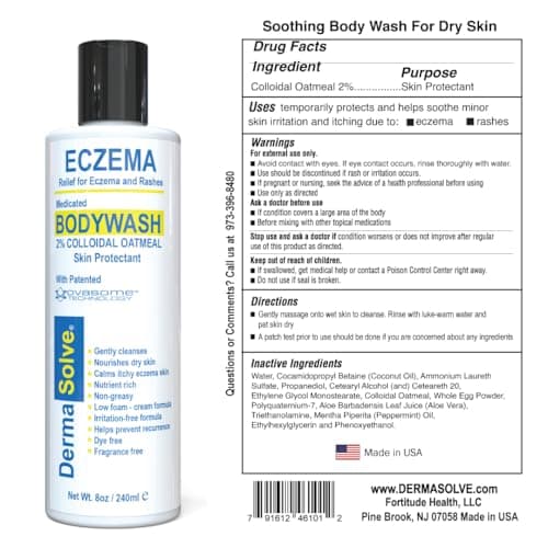 Dermasolve Eczema Relief Body Wash (2 Pack) | Protects, Moisturizes, and Repairs Skin - Kids, Babies & Adults - Steroid Free - Image 2